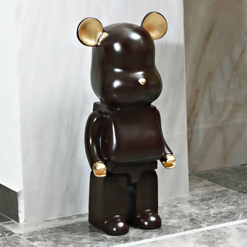 Uinox 베어브릭 저금통 50cm 대형 곰돌이 피규어 인테리어 소품 개업 집들이 선물, 브라운(21*16*50cm)