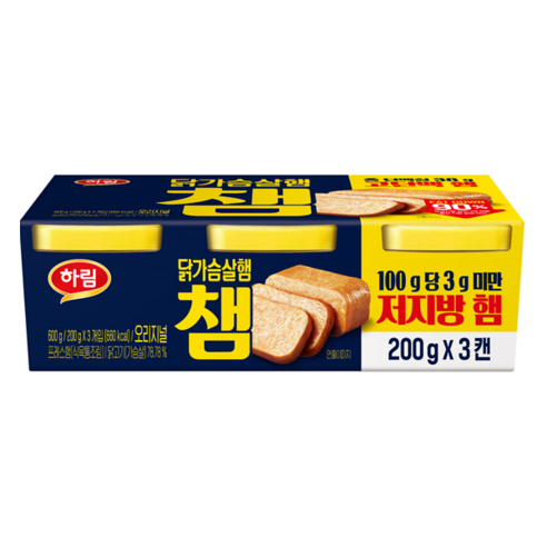 하림 챔 오리지널 200g 3, 3개