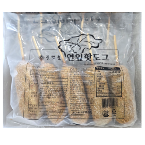 [특가할인] 연잎 핫도그 8입 750g 렐리쉬핫도그