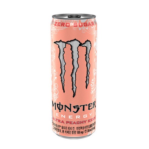 몬스터에너지 드링크 울트라 피치킨 12캔, 12개, 355ml