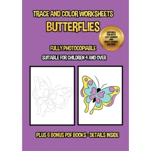 Trace and color worksheets (Butterflies): This book has 40 trace and color worksheets. This book wil... Paperback, CBT Books