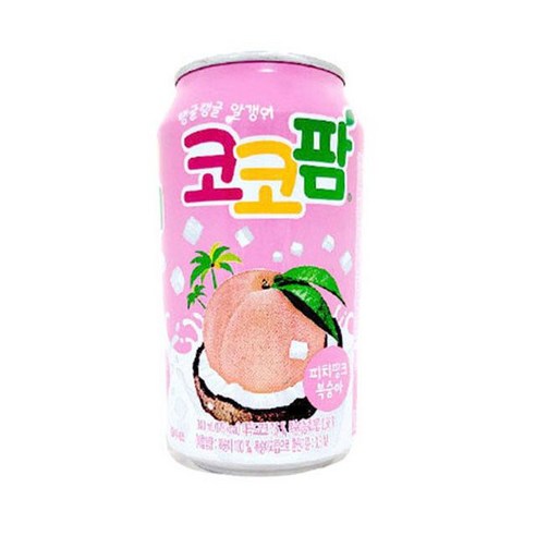 코코팜 피치핑크 복숭아 340ml 24개 1Box 음료수 캔