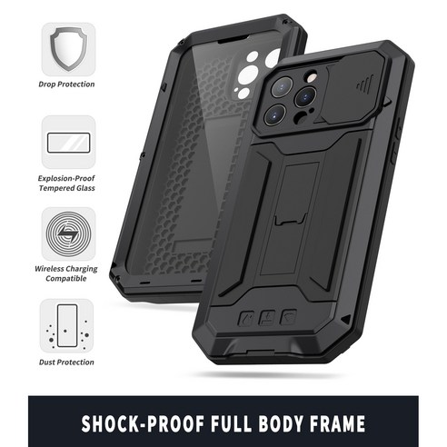 헤비 듀티 아머 폰 케이스 For Iphone 13 Pro 최대 금속 알루미늄 보호 케이스 및 킥 스탠드 Iphone 13 Mini