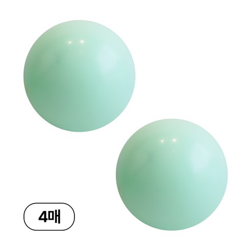 디어플레이스 90cm 대형 원형 풍선, 4매, 04_미스트그린
