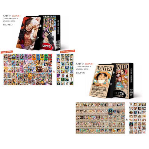 애니 원피스 포카&스티커 30/92매 루피와 친구들의 대모험 해적 시대 전설 애니메이션 캐릭터 일러스트 폴라로이드 엽서 포토카드 컬렉션카드 탑꾸 최신상, 선택6-원피스 양면카드 30매(포장2)