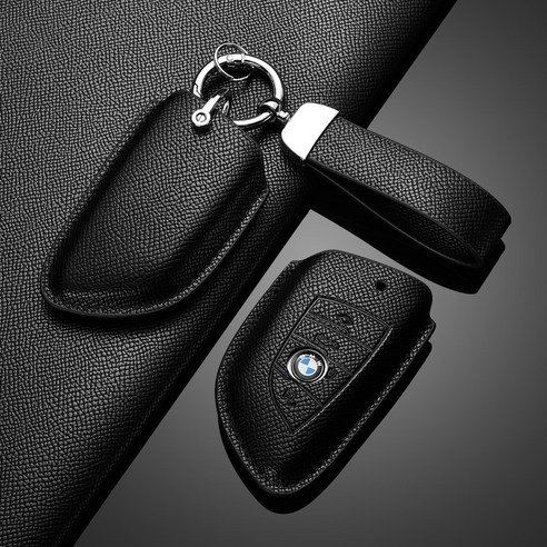 BMW 호환 가죽 키케이스 자동차 키링 키홀더, BMW-B타입, 블랙