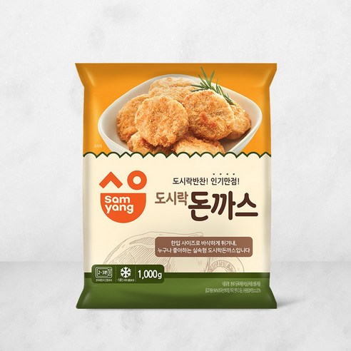 [삼양프레시fresh] 도시락돈까스 1 000g [유통기한 24.04.16일까지], 1개, 1kg