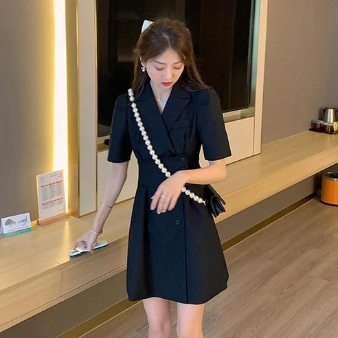 뉴욕멋쟁이 로아르 벨트 자켓원피스 모조에스핀원피스 Best Top5 11 ANYOU 작은 키 반팔 브이넥 정장 스커트 여자 여름 숏원피스 패션 날씬한 스커트