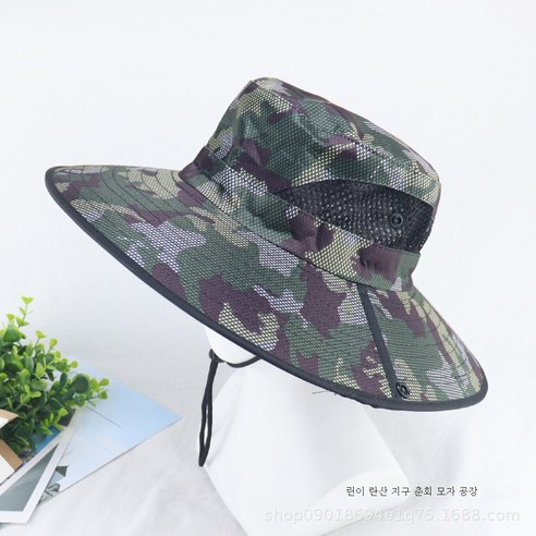 DFMEI 아웃도어 남성 벙거지 여름 선캡 등산 썬캡 썬캡 모자 선캡 모자입니다., DFMEI카무플라주그린이요