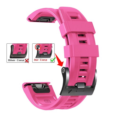 때문에 Garmin Descent G1 Mk1 Mk2 Mk2i 스트랩 Quick Fit 22mm 26mm 고품질 실리콘 손목대 가민 시계대, #1, Quick Fit 26mm