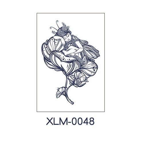 MIR WAY 반영구 리얼 레터링 타투 스티커 헤나 2장세트, XML0048, 2개