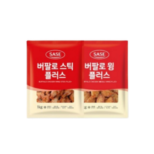 사세 버팔로윙 1kg 1개 + 버팔로스틱 1kg 1개