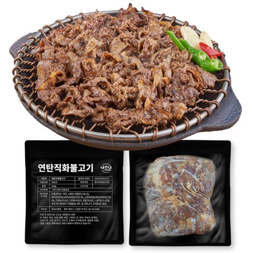 육가공연구소 완조리 북성로 직화 연탄불고기 2팩 - 돼지불고기/제육볶음 | 쿠팡