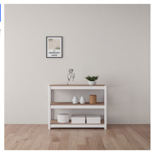 홈던트 하우스 철제 스탠드선반 3단 1000 x 400 x 600 mm, 화이트