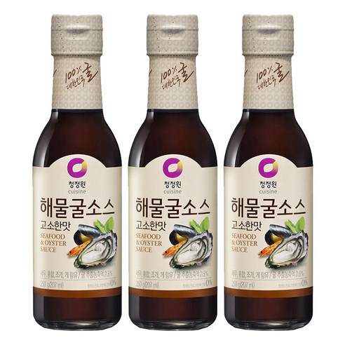 청정원 고소한 해물 굴소스 250g 3개, 청정원 고소한해물굴소스 250g 3개