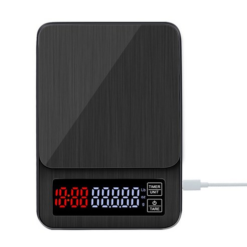 초정밀 주방저울 0.1g 단위 USB 전원공급 + 타이머 기능, 초정밀주방저울, 블랙, 1kg