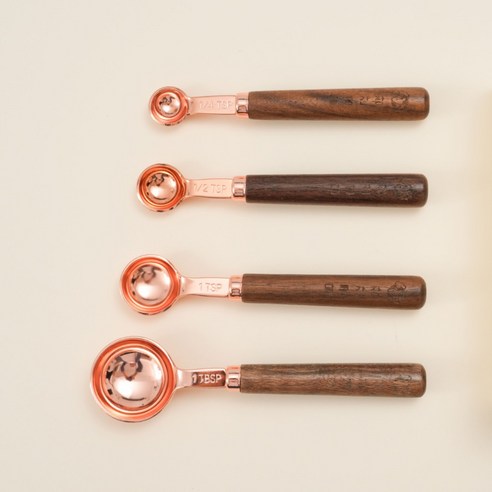 요리의 즐거움을 더하는 마법, 월넛 스텐 계량스푼 4종 세트