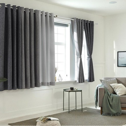 쁘리엘르 데이 린넨룩 아일렛 암막커튼으로 집안 분위기 변화 주기 데이암막커튼