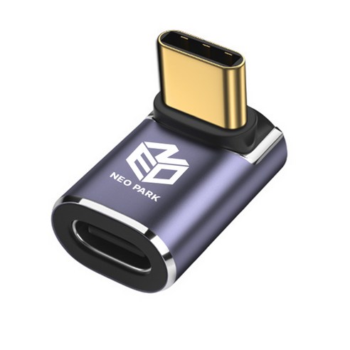 CtoC C타입 USB 4.0 젠더 방향전환 각도변환 꺾임 젠더 모음 8K 고속충전, 1개, 2. C타입(암) to C타입(수) 90도 젠더 (롱), 19mm