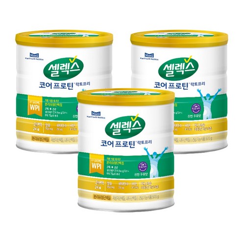 셀렉스 코어프로틴 락토프리 용량up 대캔, 570g, 3개