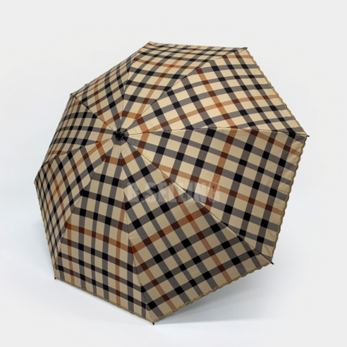 여름날의 우아한 햇빛 차단, 닥스 클래식 체크 경량 우양산