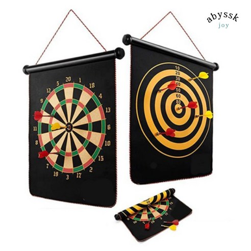 어비스카이 안전한 자석 양면 다트 보드게임, 1개, 블랙