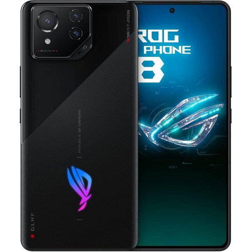 ASUS ROG Phone 8 Pro 언락 안드로이드 폰 번들 미국 버전, 16GB RAM, 256GB, 팬텀 블랙