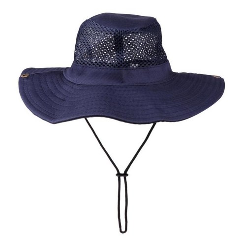 남여 여름 넓은 챙 모자 빠른 건조 캠핑 낚시 태양 모자 양동이, 네이비, 58-60cm, 폴리 에스터