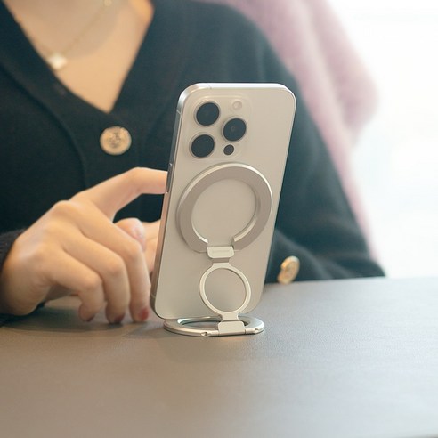 괴물자력 맥세이프 스마트톡 핑거 그립 톡 양면자석 거치대 Z-ring 제트링, 1개, 핑크