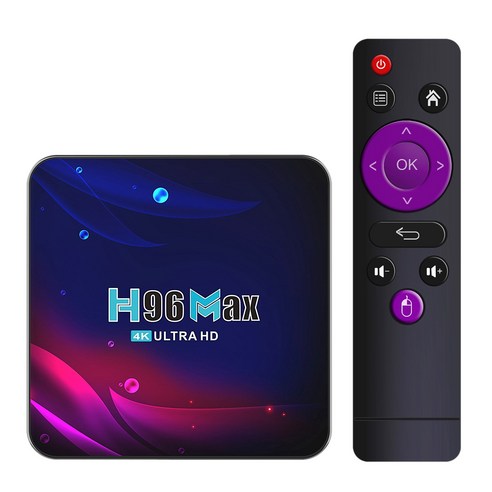 AFBEST H96 Max TV 박스 64GB 지능형 박스 Android 11 V11 RK3318 Wifi 4K 셋톱 미디어 플레이어-US 플러그, 검정