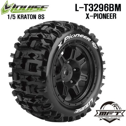 L-T3296BM 1/5 MFT X-PIONEER Tire 본딩완료(반대분), 1개