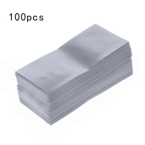 100pcs / 가방 18650 리튬 배터리 캡슐 튜브 PVC 열 수축 튜브 포장 배터리 커버 스킨 절연 필름, 회색
