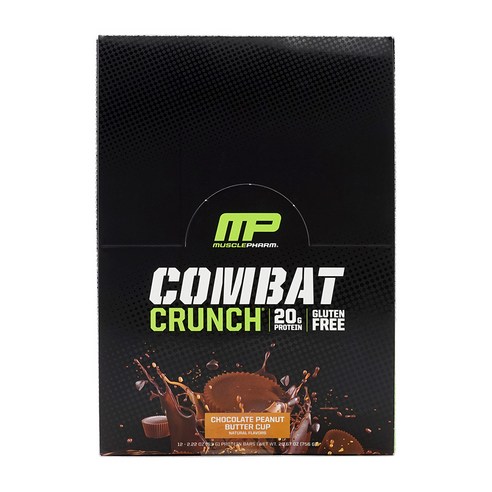 머슬팜 컴뱃 글루텐 프리 프로틴바, 12개입, 초콜릿 피넛 버터 컵(Chocolate Peanut Butter Cup)