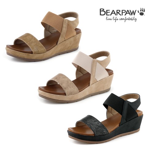 베어파우샌들 베어파우 여성 웨지샌들 PARIS K0502042PB-W 굽5cm 시원한 여름 슬리퍼 착화감 좋은 키높이 캐주얼슈즈 Best Top3