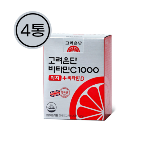고려은단 비타민C1000 이지 + 비타민D, 60정, 8개
