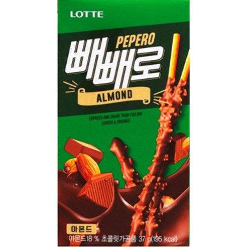 롯데 아몬드 빼빼로, 37g, 6개
