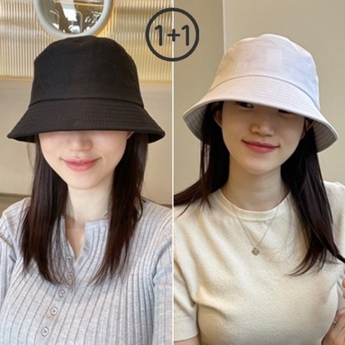 러블루 1+1 남녀공용 코튼 데일리 버킷햇 벙거지모자