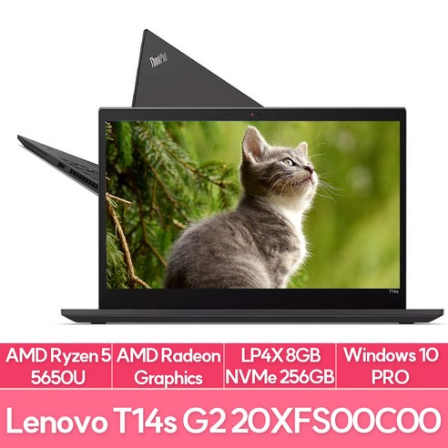 레노버 2021 씽크패드 T14 AMD G2 라이젠5 Pro 라이젠 5000 시리즈, 20XFS00C00, WIN10 Pro, 8GB, 256GB, 블랙