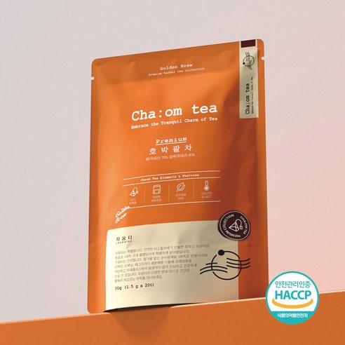 차옴티 호박팥차 생분해 삼각티백, 2개, 1.5g, 20개입
