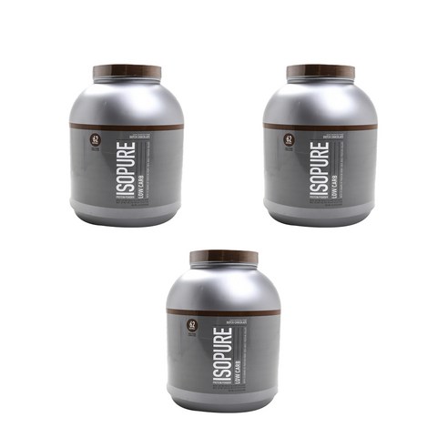 이소퓨어 로우 카브 프로틴 파우더 단백질 보충제 더치 초콜릿, 3개, 2.04kg