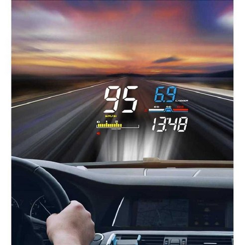 차량 HUD OBD 헤드 업 디스플레이 자동차 다기능 HD, 1개