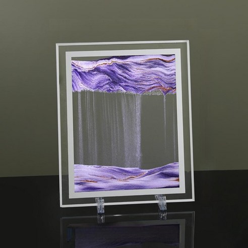 비비드닷 인테리어 액자모래시계 17 x 22 cm, 퍼플