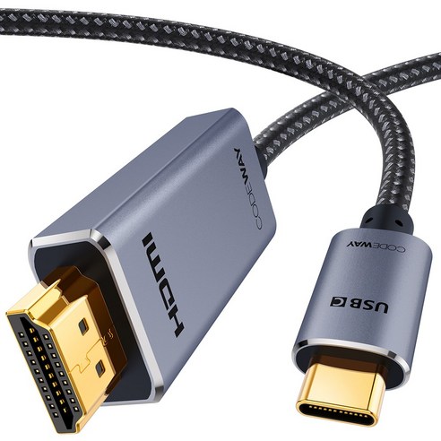 코드웨이 USB-C to HDMI MHL 미러링 케이블, 1m, 1개