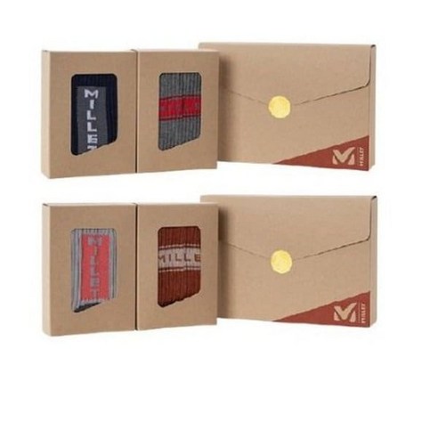 밀레 발편한 쿠션 등산양말 MXQXO907 등산 2족 선물세트, 1개