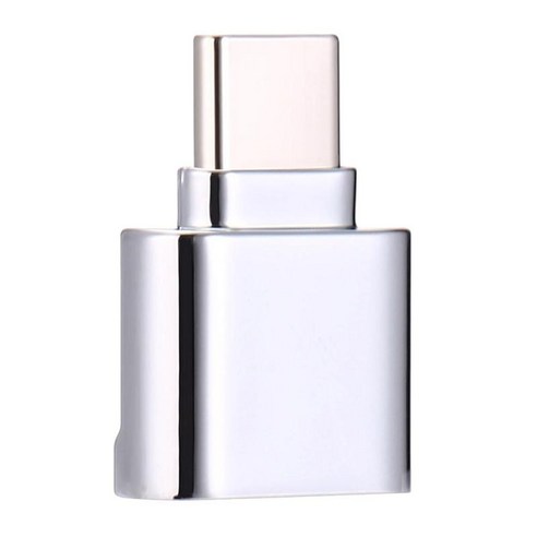 휴대전화 은을 위한 알루미늄 합금 소형 휴대용 USB 3.1 유형 C TF 카드 판독기 OTG 접합기, 실버, 설명