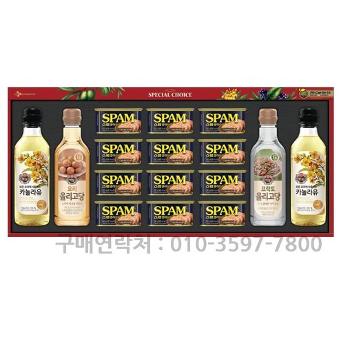 CJ제일제당 명절선물세트 스팸 카놀라유 복합, 08 CJ 특별한선택 스페셜 G호, 1개