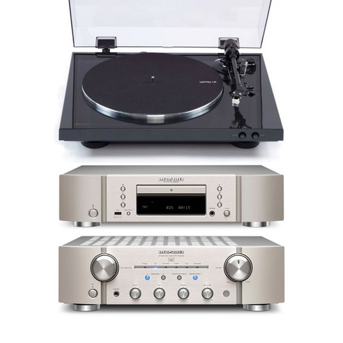 마란츠 CD-6007 + PM-8006 + 데논 DP-300F 턴테이블 하이파이패키지, 블랙