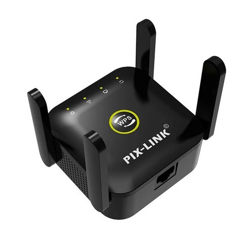 휴대용 와이파이 에그 포켓와이파이 PIXLINK 리피터 무선 익스텐더 300Mbps 증폭기 80211N 장거리 신호 부스터 24G, 2.EU plug - 4 Antenna B, 1개