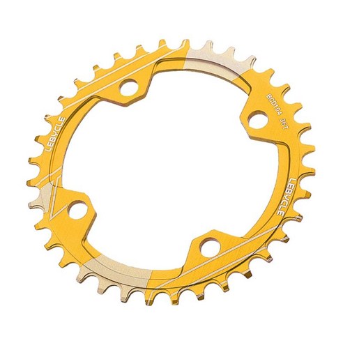 산악 자전거 BMX MTB용 자전거 내로우 와이드 체인링 104 BCD 라운드, 기준, 알루미늄 합금, 36T 골드