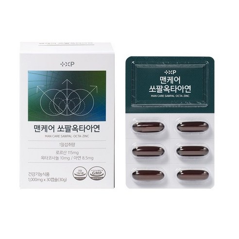 맨케어 쏘팔옥타아연, 2개, 30정